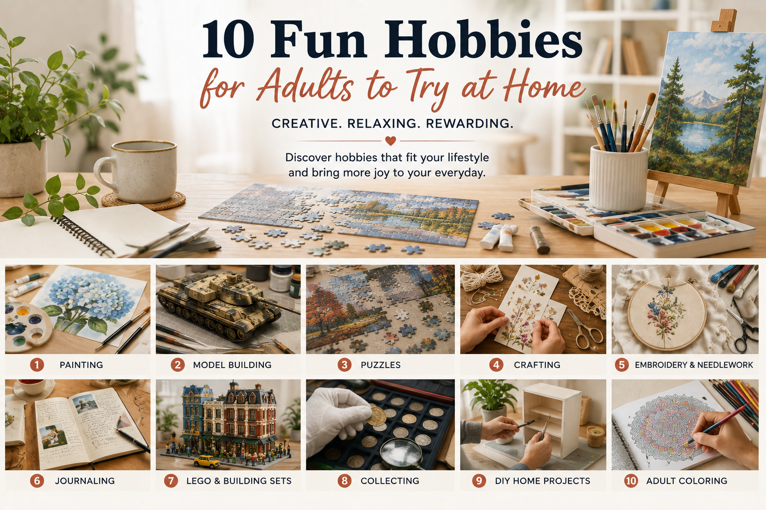 10 Fun Hobbies for Adults to Try at Home