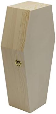 Creative Hobbies Medium 12 Inch Halloween Coffin Box - Fillable Hinged Box for Halloween Décor, Party Favor, Goth, Decoration, Pet Casket (Pack of 2)
