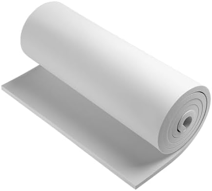 AMZQNART 12mm EVA Foam Sheets Rolls for Crafts White Cosplay Foam 16x59in