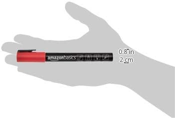 Amazon Basics Bullet/Chisel Reversible Tip Chalk Markers, Fine Point, Bright - Image 4