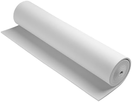 AMZQNART 4mm EVA Foam Sheets Rolls for Crafts White Cosplay Foam 16x59in