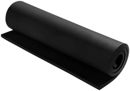 AMZQNART 10mm EVA Foam Sheets Rolls for Crafts Black Cosplay Foam 16x29.5in