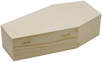 Creative Hobbies Medium 12 Inch Halloween Coffin Box - Fillable Hinged Box for Halloween Décor, Party Favor, Goth, Decoration, Pet Casket (Pack of 2)