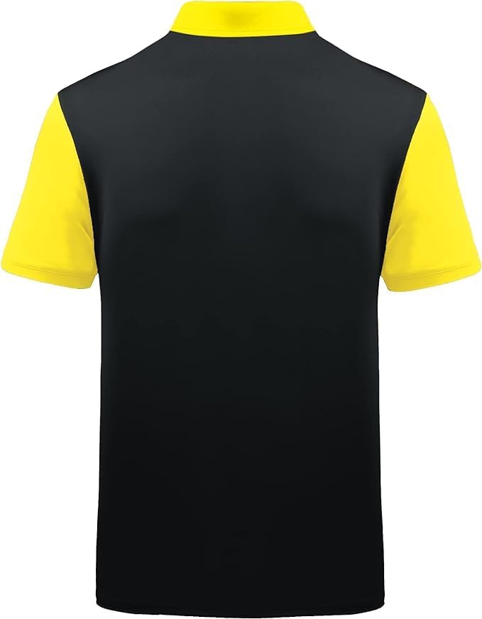 ZITY Mens Golf Shirt Short Sleeve Sport Moisture Wicking Performance Print Golf Polo Shirts for Men Collared Casual T-Shirt