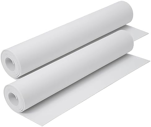 AMZQNART 2mm EVA Foam Sheets Roll for Craft White Cosplay Foam 16x59in 2pcs