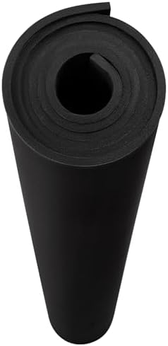 AMZQNART 4mm EVA Foam Sheets Rolls for Crafts Black Cosplay Foam 39x59in