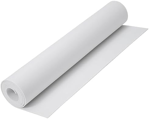 AMZQNART 2mm EVA Foam Sheets Rolls for Crafts White Cosplay Foam 16x59in