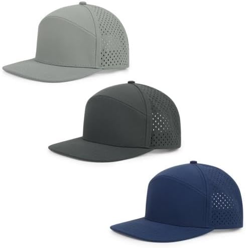 Quick Dry Baseball Cap Flat Brim Snapback Hat Sun and Rain Protection Golf Hat for Men Women