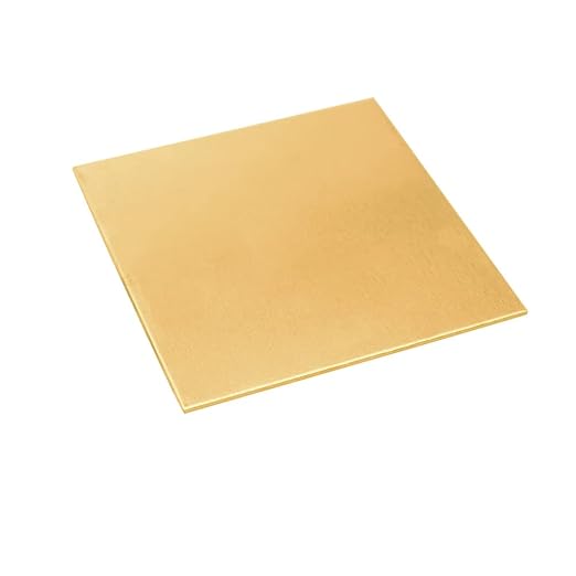 10 Gauge Brass Sheet，H62 Brass Plates Metal 0.098" Thickness x 5.9" Width x by Tynulox