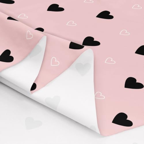 Erosebridal Cute Heart Pattern Fabric By the Yard, 2 Yards