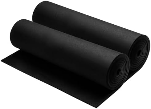 4mm EVA Foam Sheets Roll for Craft Black Cosplay Foam 16x59in 2pcs