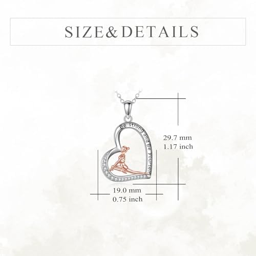 Hancock Sports Necklace Sterling Silver Sports Heart Pendant Hobby Jewelry Gift for Women