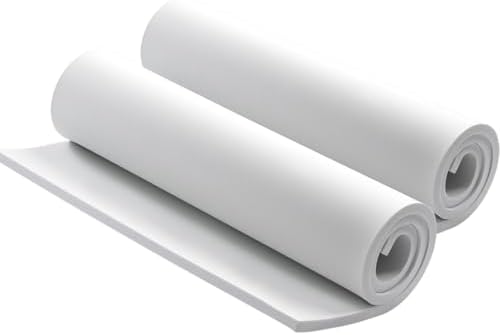 AMZQNART 6mm EVA Foam Sheets Roll for Craft White Cosplay Foam 16x59in 2pcs
