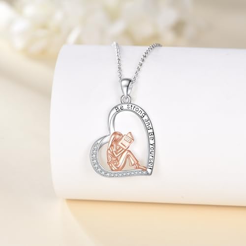 Hancock Sports Necklace Sterling Silver Sports Heart Pendant Hobby Jewelry Gift for Women