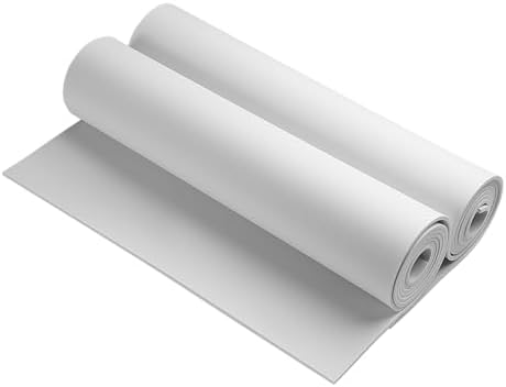 AMZQNART 4mm EVA Foam Sheets Roll for Craft White Cosplay Foam 16x59in 2pcs