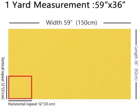 Yellow Honeycomb Upholstery Fabric for Chairs Hexagon Beehive DIY Fabric by The Yard for Craft Lovers 181"x63", Simplistic Geometrical Honey Bee Quilting Fabric