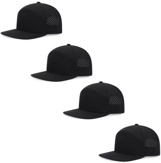 Quick Dry Baseball Cap Flat Brim Snapback Hat Sun and Rain Protection Golf Hat for Men Women