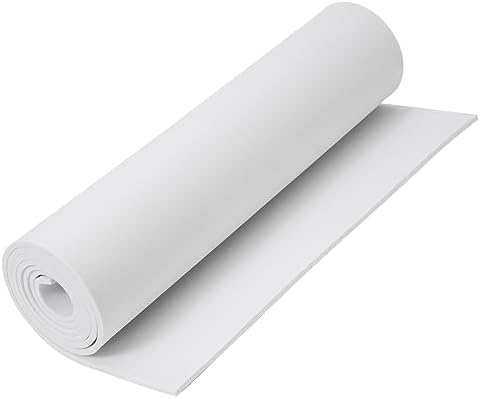 AMZQNART 5mm EVA Foam Sheets Rolls for Crafts White Cosplay Foam 16x59in