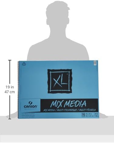 Canson XL Series Mixed Media Pad, Side Wire, 18x24 inches, 30 Sheets – - Image 6