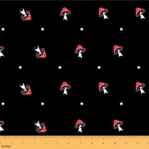 Erosebridal Cute Mushroom Upholstery Fabric, 5 Yards
