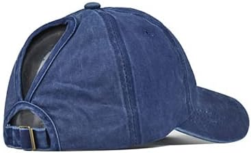 Eohak Ponytail Baseball Hat Distressed Retro Washed Womens Twill