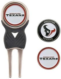 Team Golf NFL Divot Tool with 3 Golf Ball Markers Pack, Markers are Removable Magnetic Double-Sided Enamel
