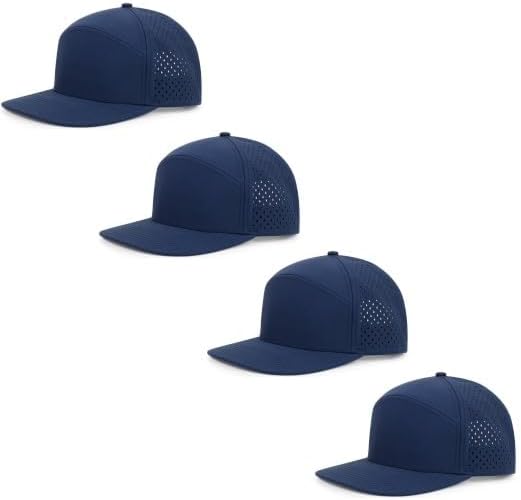 Quick Dry Baseball Cap Flat Brim Snapback Hat Sun and Rain Protection Golf Hat for Men Women