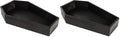 Creative Hobbies Black Painted Wood Coffin Tray - 13.5 Inch Coffin Shaped Serving Tray Box, Great for Candy, Keys, Candles - Perfect Halloween Décor | 13.5" x 8.5" (Pack of 2)