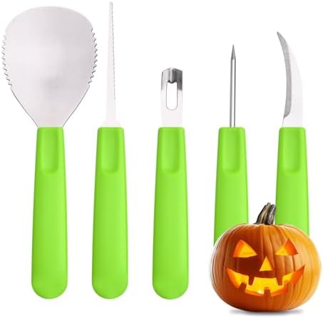Halloween Pumpkin Carving Kit Case - Complete Pumpkin Carving Set With Saw Pumpkin Carving Knife - Halloween Pumpkin Carving Tools - Multipurpose Pumpkin and Other Fruits Garnishing Knives