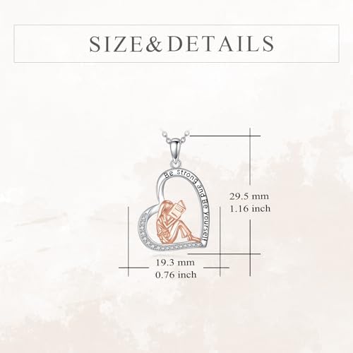 Hancock Sports Necklace Sterling Silver Sports Heart Pendant Hobby Jewelry Gift for Women
