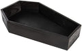 Creative Hobbies Black Painted Wood Coffin Tray - 13.5 Inch Coffin Shaped Serving Tray Box, Great for Candy, Keys, Candles - Perfect Halloween Décor | 13.5" x 8.5"