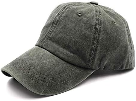 Criss Cross Hat Washed Distressed Baseball Cap Ponytail Hat High Messy Bun Ponycap for Women