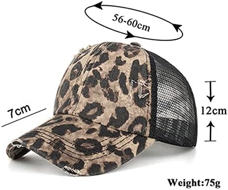 Criss Cross Hat Washed Distressed Baseball Cap Ponytail Hat High Messy Bun Ponycap for Women