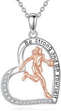 Hancock Sports Necklace Sterling Silver Sports Heart Pendant Hobby Jewelry Gift for Women
