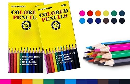 SKKSTATIONERY 144Pcs Colored Pencils, Pre-sharpened, coloring pencils - Image 2