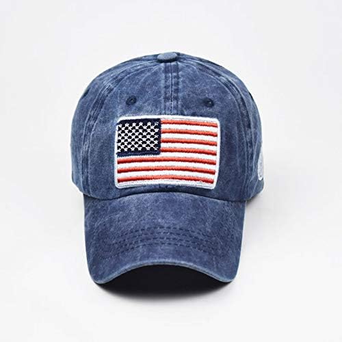 Mealah Men's American-Flag Baseball-Cap Embroidery - Washed Adjustable USA Dad Hat for Women