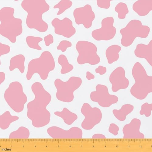 Erosebridal Cow Print Upholstery Fabric, 5 Yards