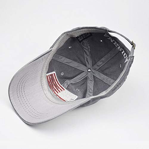Mealah Men's American-Flag Baseball-Cap Embroidery - Washed Adjustable USA Dad Hat for Women