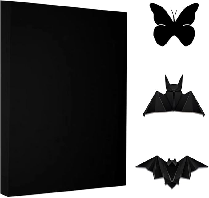 A4 Origami Paper Black 100 Sheets, 8.27×11.7 inch Double Sided Color Easy Fold by Pyrisuu