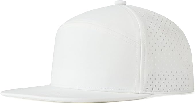FEINION Men Flat Brim Adjustable Performance Hat Snapback Laser Perforated Baseball Cap