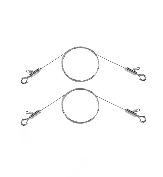 2PCS Adjustable Picture Hanging Wire 2m x 1mm Small Hooks, Picture Frame Wire by Stalishare