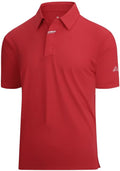 Damipow Premium Golf Shirts for Men Dry Fit Performance Polo Short Sleeve Collared Shirt
