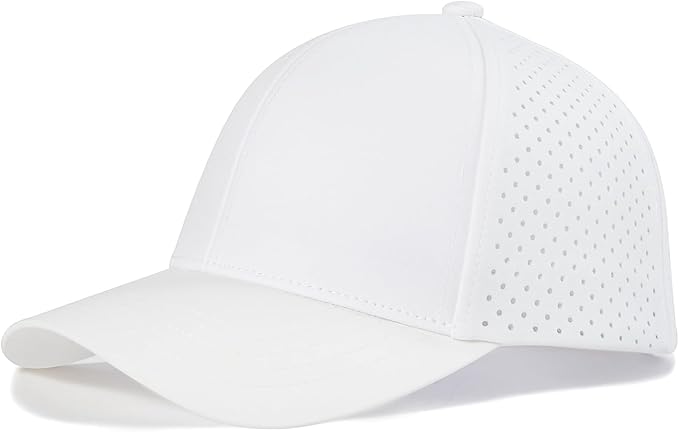 VOBOOM Men Quick Dry Baseball Cap Laser Cut Mesh Ball Curved Brim Snapback Hat
