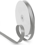 5/8 Inch 100 Yards Satin Ribbon Silver, Solid Color Fabric Ribbon by HimBen