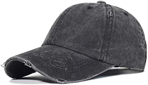 Eohak Ponytail Baseball Hat Distressed Retro Washed Womens Twill