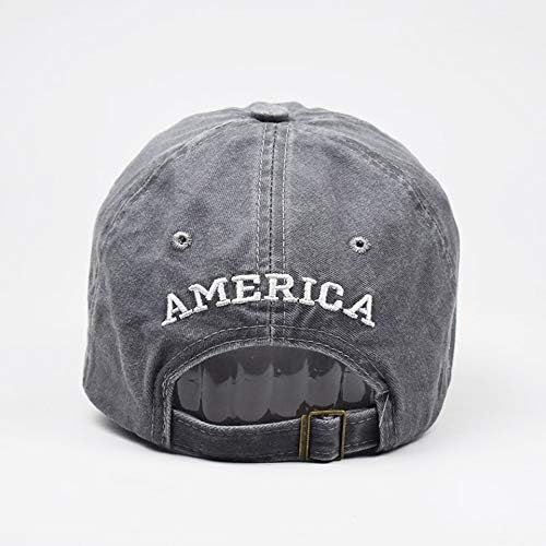 Mealah Men's American-Flag Baseball-Cap Embroidery - Washed Adjustable USA Dad Hat for Women