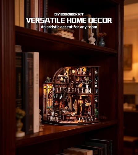 Roroom DIY Miniature House Kit, Vintage Scholar Library Book Nook Kit