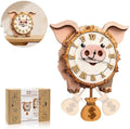 3D Puzzles for Adults Wooden Pig Puzzle Clock Adult Crafts