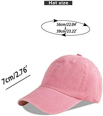 LANGZHEN Unisex Baseball Cap 100% Cotton Fits Men Women Washed Denim Adjustable Dad Hat