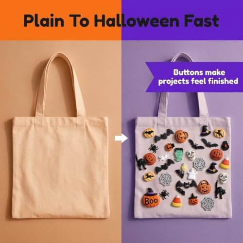 Buttons Galore 100 Halloween Buttons for Crafts & Sewing - Super Value Pack
